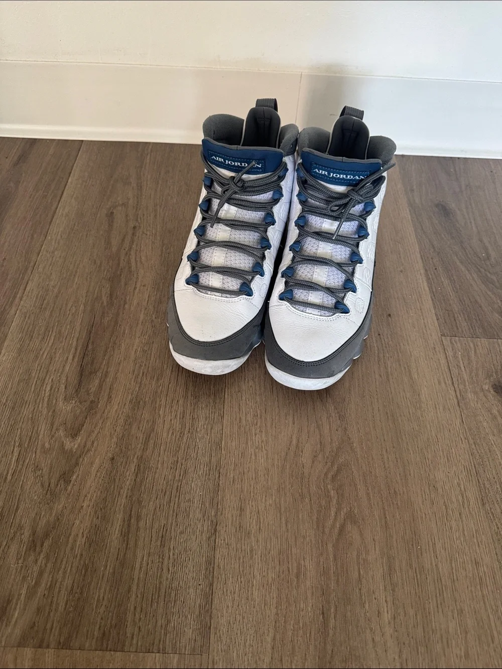 Jordan 9 flint, Men's Sneakers in White, Gray & Navy